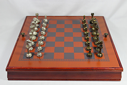 錫製駒×木製盤