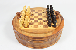 木製駒×木製盤(収納付・インド製)