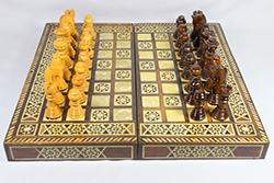 木製駒×木製盤(折畳み式・螺鈿細工・トルコ製1)